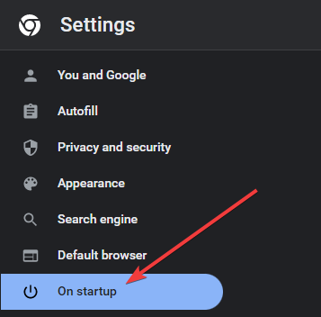 chrome continue where you left off not working