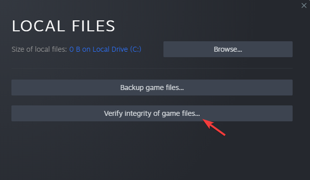 Verify Integrity of Game files