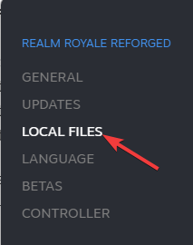 select local files