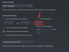 How To Change The Download Bandwidth Limit On Steam