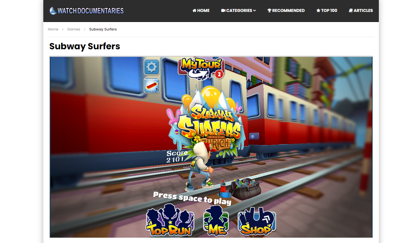 Subway Surfers Nintendo Switch Game Season Secure Download - GDV