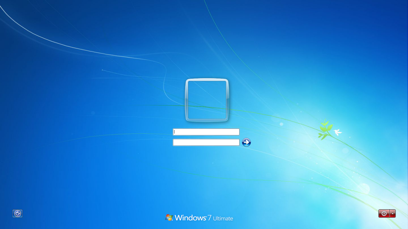 Windows 7 login screen.