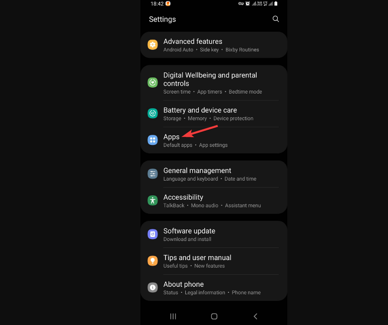 apps settings android