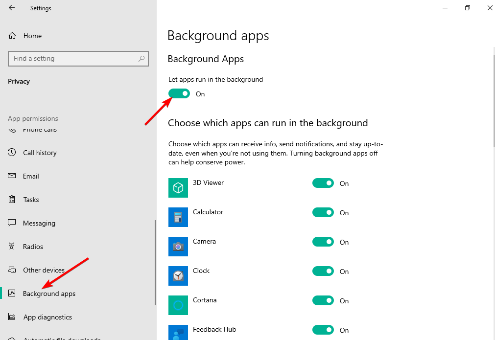 background-apps bubble notifications w10
