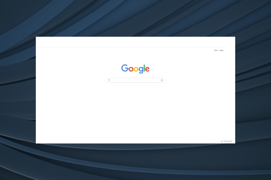 fix a missing toolbar in Google Chrome