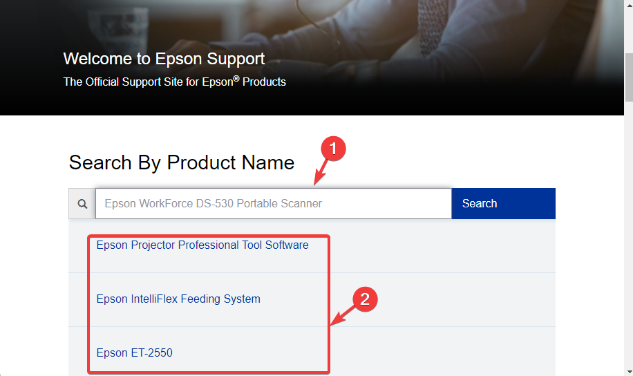 search epson product name