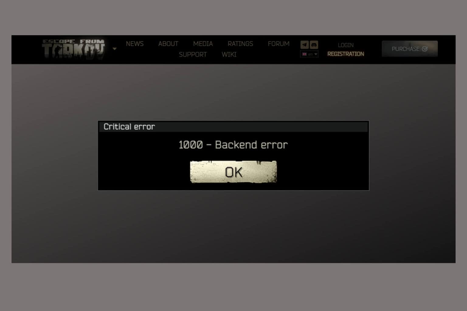 escape from tarkov backend error