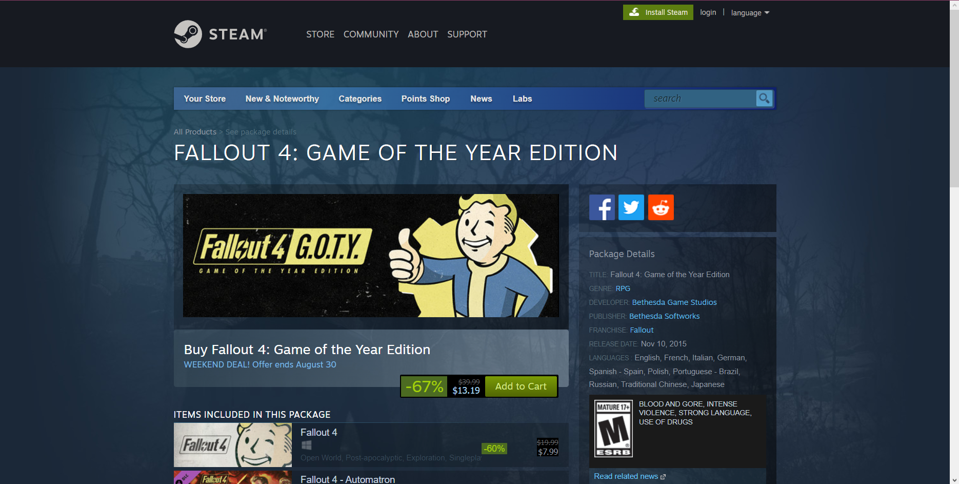 Fallout 4: Game of the Year Edition on Steam