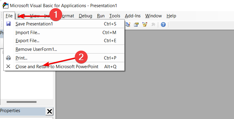 presentation file not working