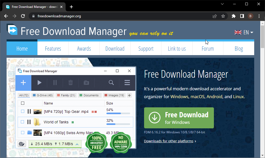 free best browser download manager