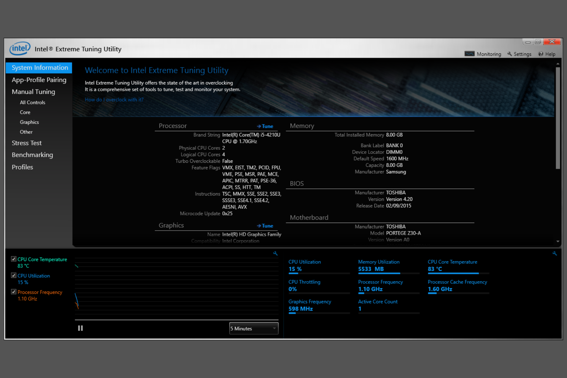 Overclock Intel® Extreme Tuning Utility (Intel® XTU)