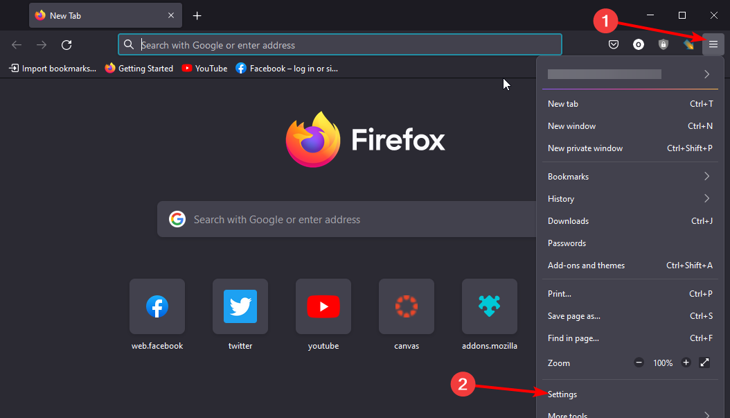 settings this browser is not accessible
