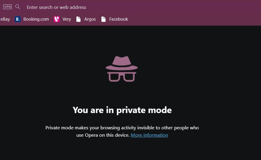 Private mode opera download stuck at 100