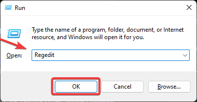 Execute o Regedit Windows