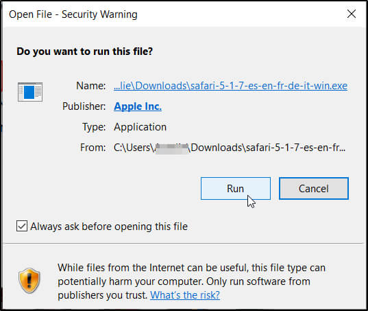 run safari install wizard