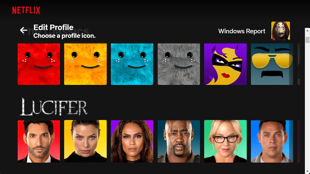 custom profile picture for netflix