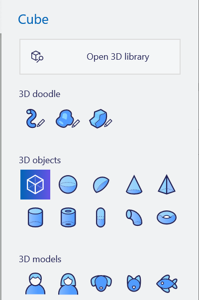how to rotate in paint 3d choose shape