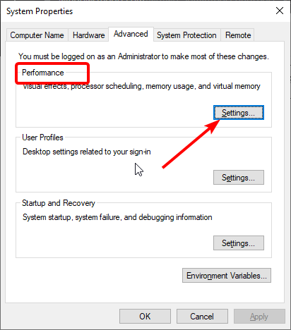 settings button smooth scrolling windows 10