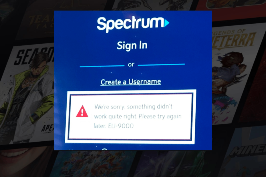 3 Ways to Fix Error ELI9000 on Spectrum [Sign In Issues]