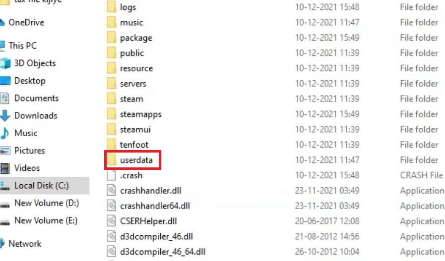 userdata folder steam unable to sync files