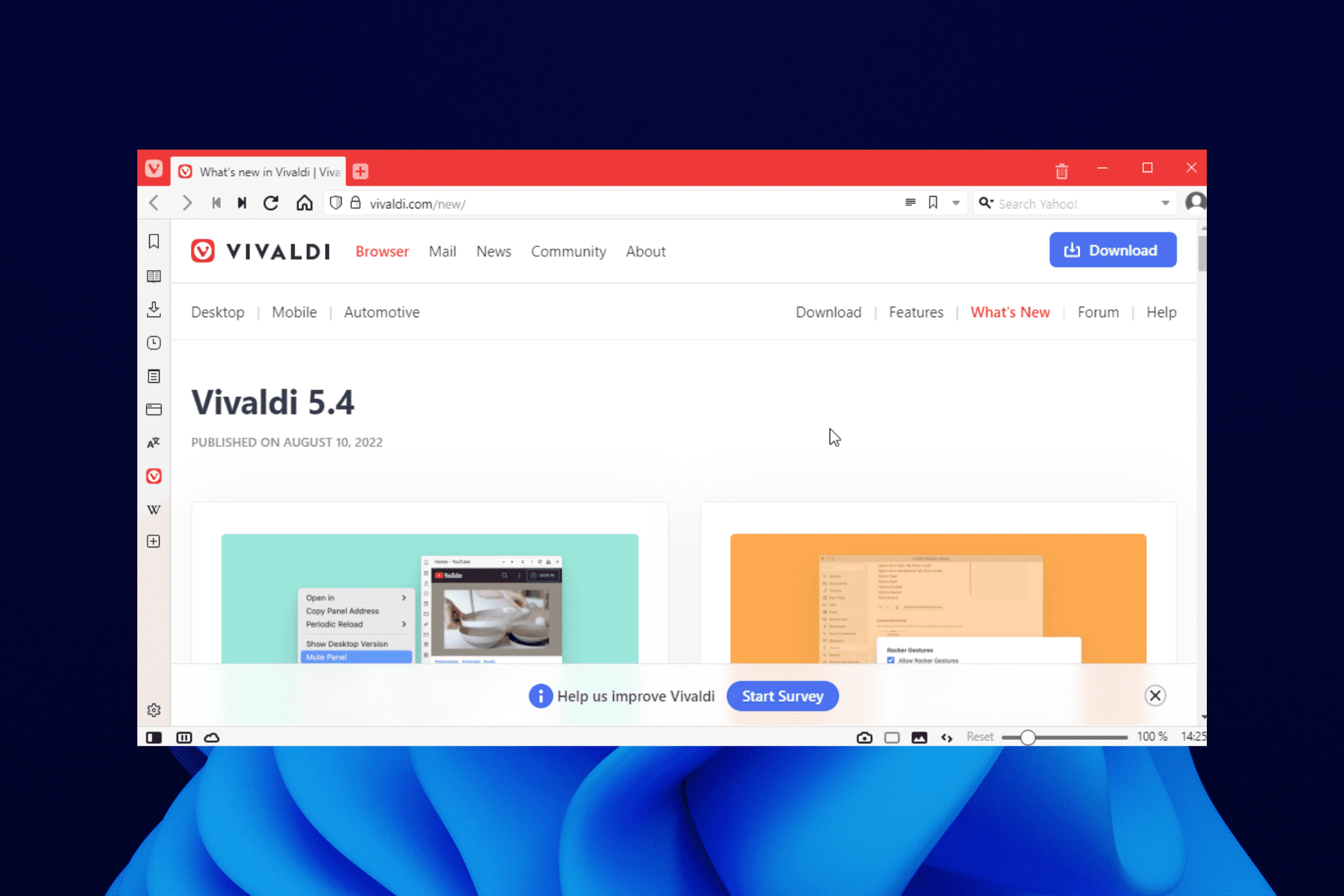 vivaldi not loading pages