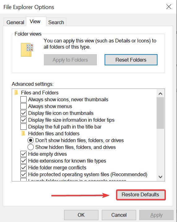 windows 11 folder thumbnails not showing restore defaults explorer