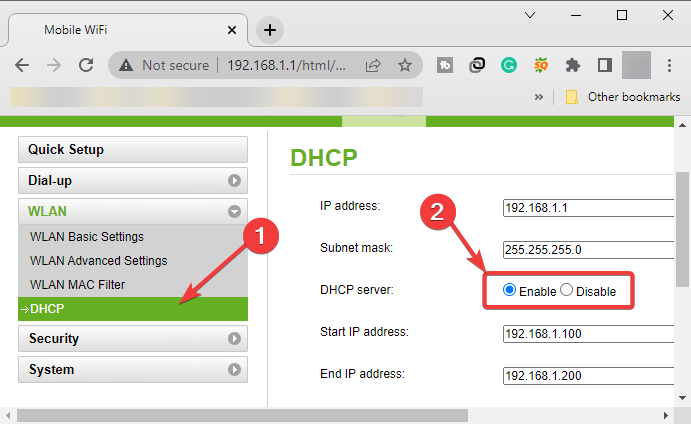 DHCP - vizio smartcast not working