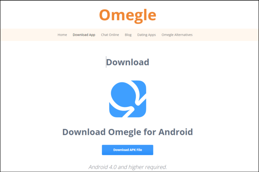 www.omegle.com app