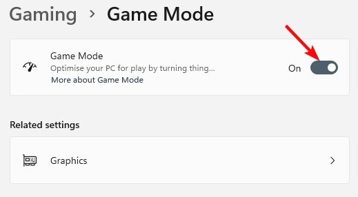 enable game mode