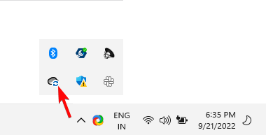 click on one drive icon