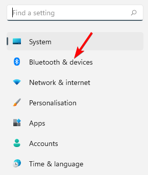 Bluetooth & devices settings