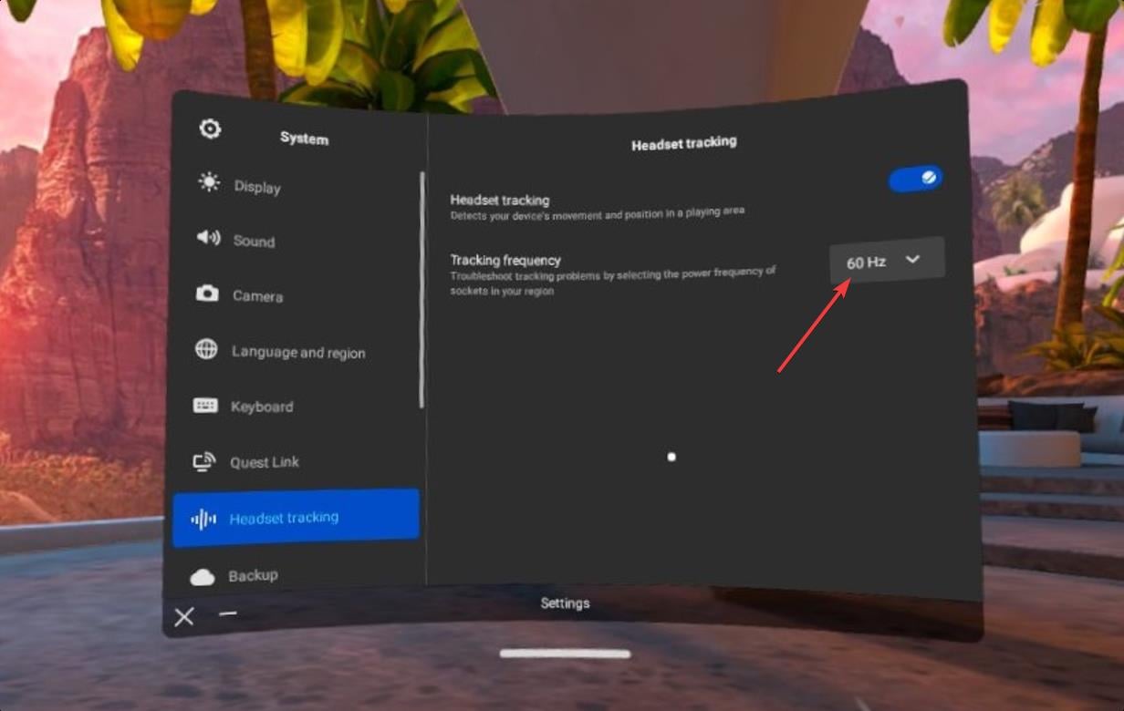 changing tracking frequency oculus quest
