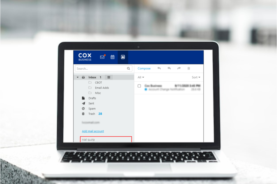 cox email account error