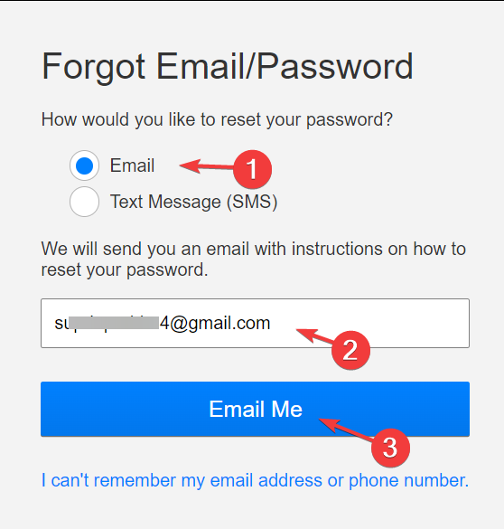 forgot email password netflix