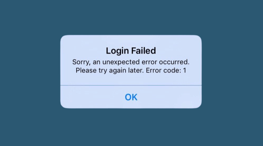 Solved: Re: An unknown error occurred. Error code: 1 Since Dec 1