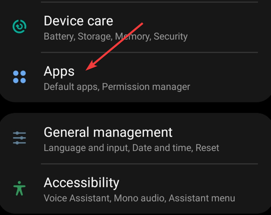 going apps settings android