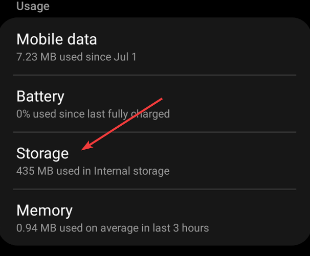 going storage app preferences android