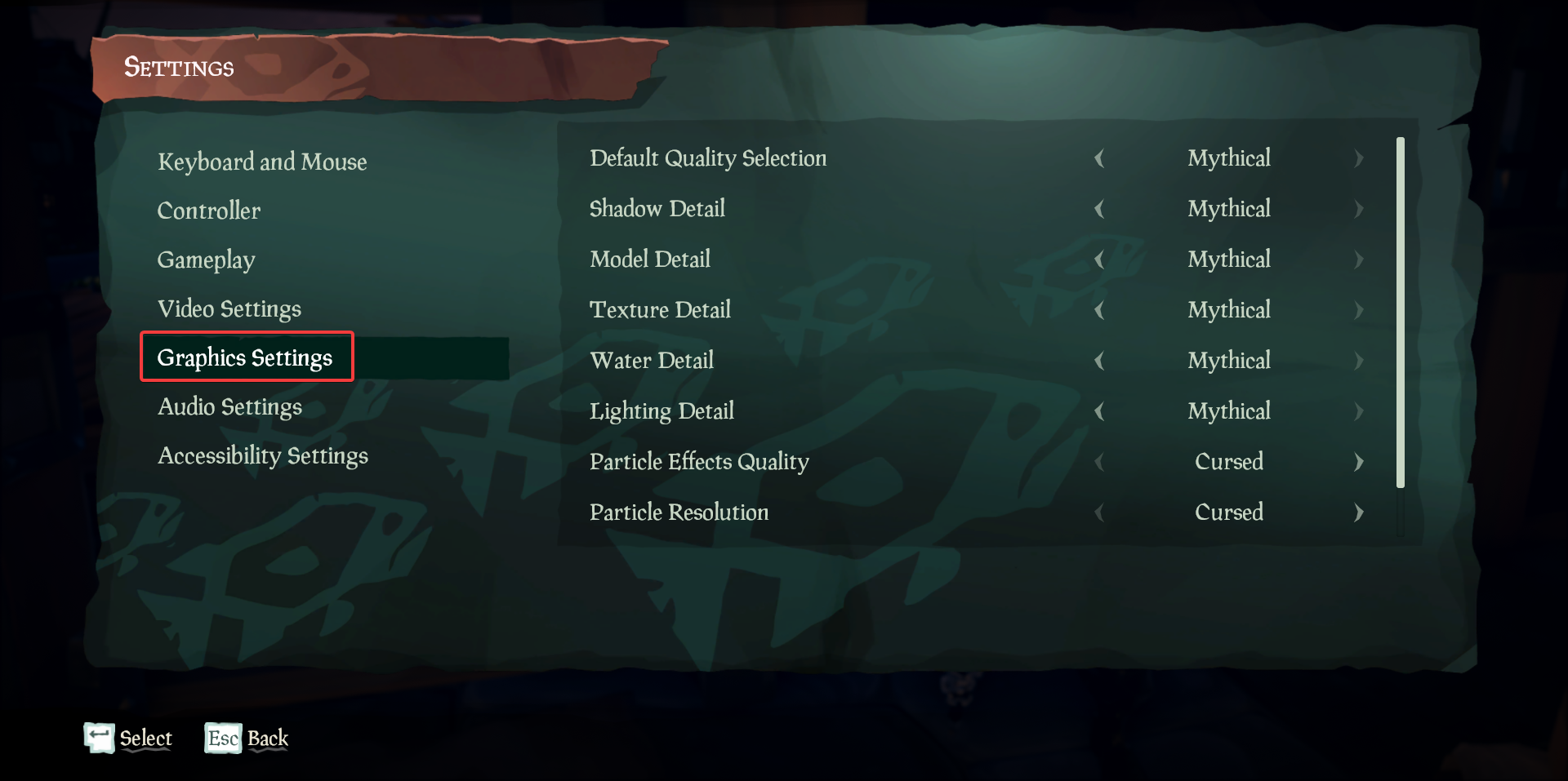 change graphics in sea of thieves if low fps.