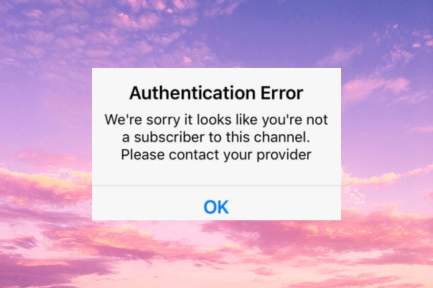 How to fix the nbc sports authentication error