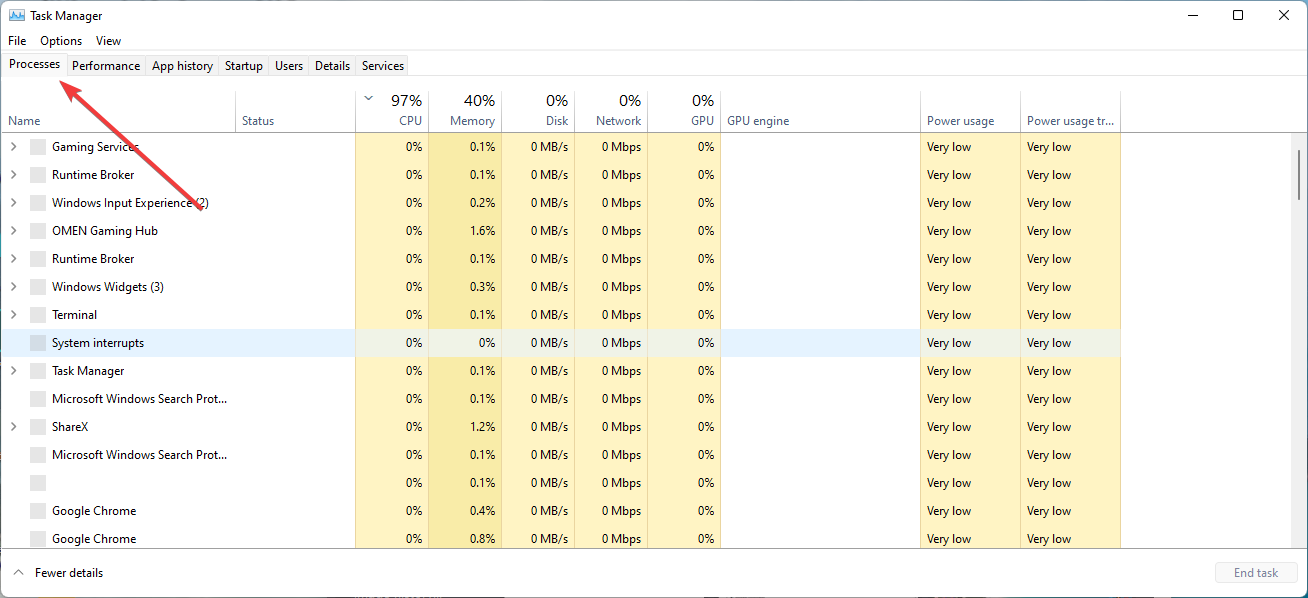  performance tab in task manager