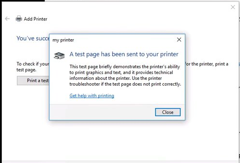 print a windows 11 test page