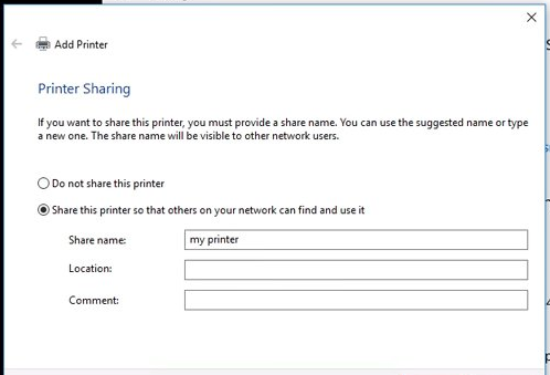 share this printer option