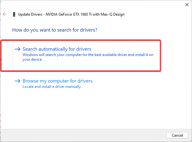 search and update drivers automatically