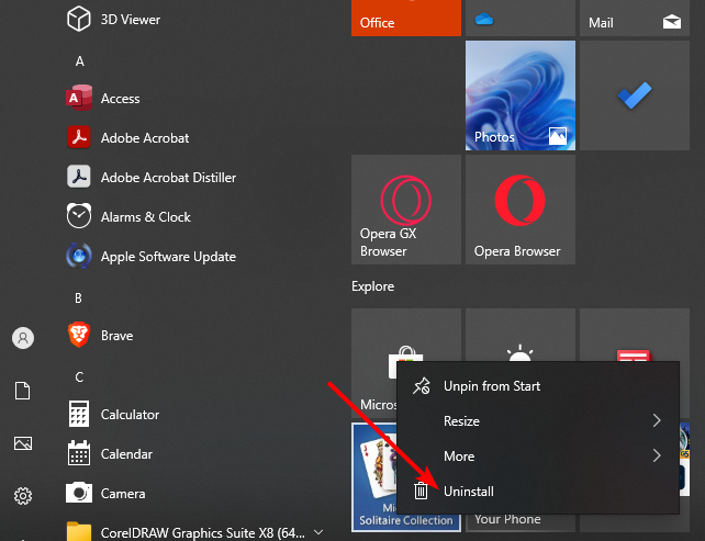 uninstall option how to remove bloatware from windows 10