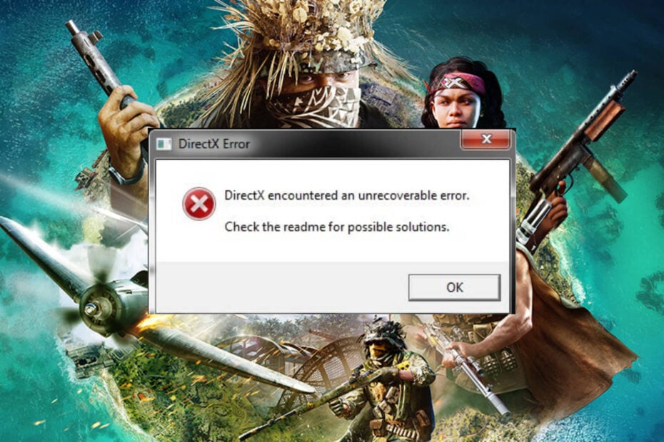 directx error warzone windows 11