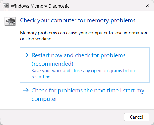 windows memory diagnostic tool