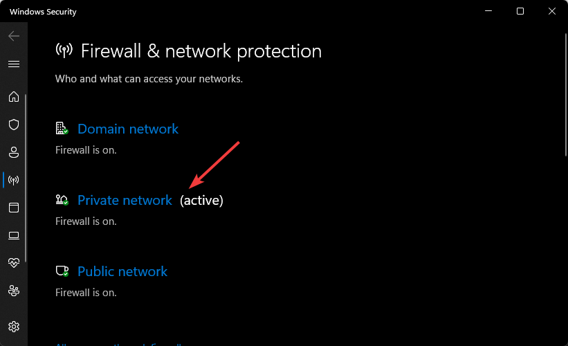 Firewall On on active network