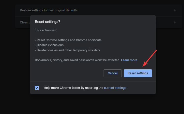 reset browser settings