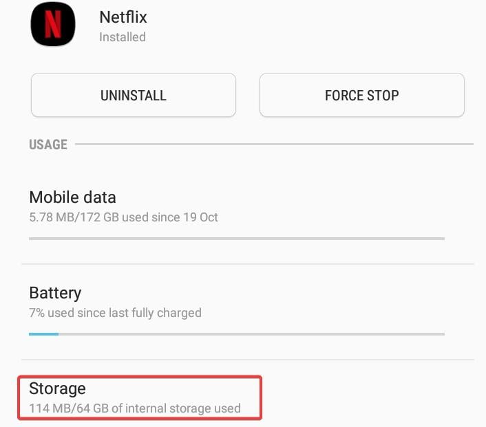 Netflix storage