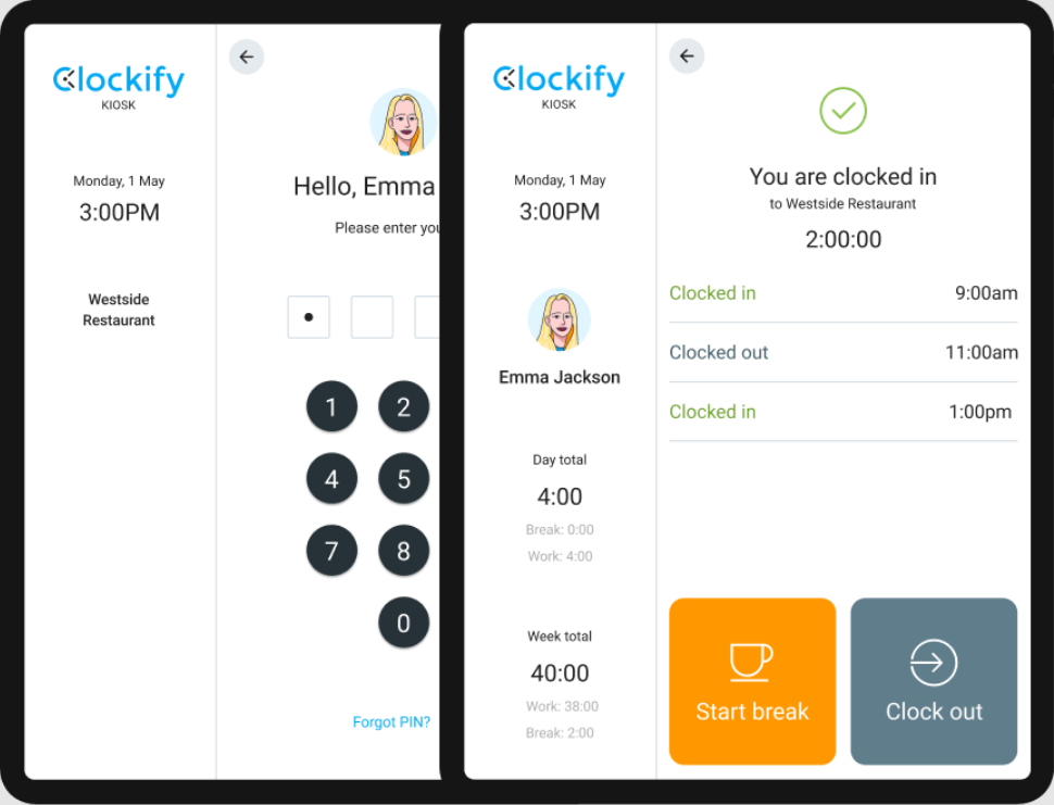 FREE Time Clock Kiosk App - Clockify™